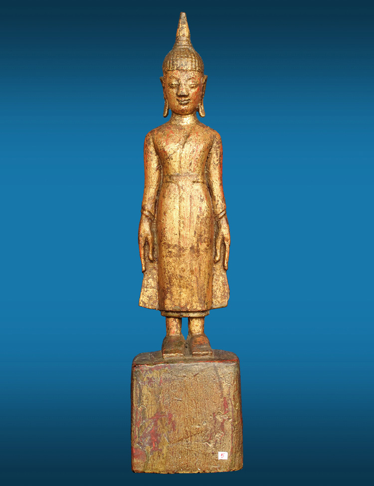 พระไม้ล้านนา STANDING BUDDHA