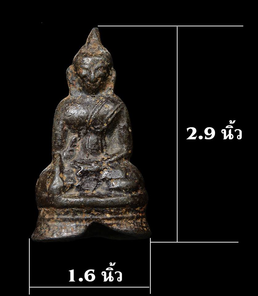 พระบูชา ศิลปะพม่า เนื้อตะกั่วสนิมแดง