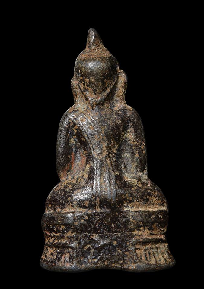 พระบูชา ศิลปะพม่า เนื้อตะกั่วสนิมแดง