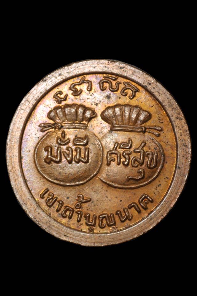 เหรียญขวัญมั่งมี ศรีสุข หลวงปู่สี วัดเขาถ้ำบุญนาค ปี 2519