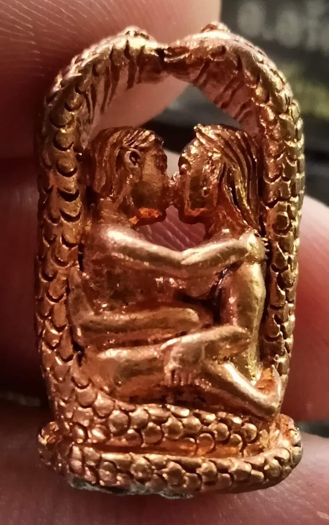 อิ่นคู่พญางูเสพสม หลวงพ่อดำ วัดสันติธรรม 