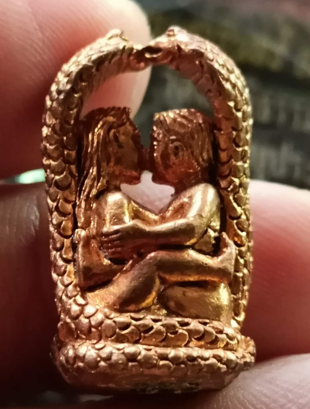 อิ่นคู่พญางูเสพสม หลวงพ่อดำ วัดสันติธรรม 