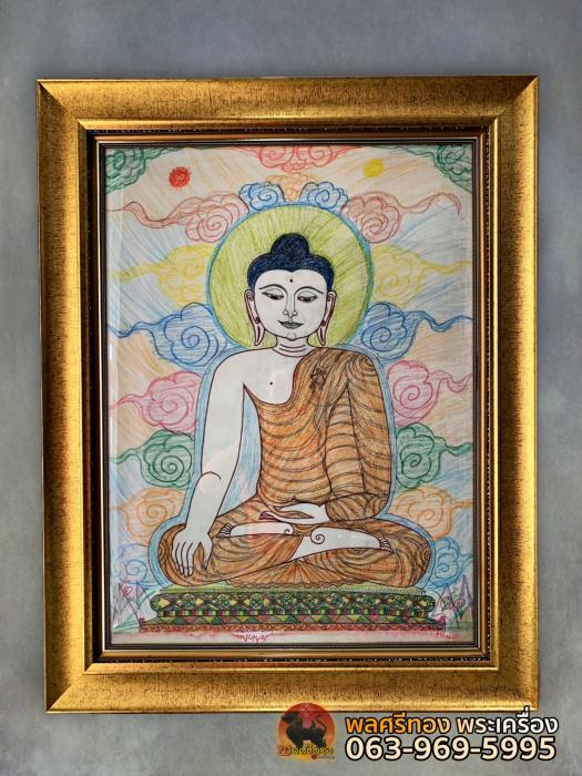 ภาดวาดพระพุทธเจ้าโดยพระครูบาบุญชุ่ม ญาณสังวโร ปี2547