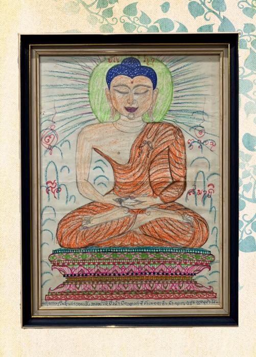 ภาดวาดพระพุทธเจ้าโดยพระครูบาบุญชุ่ม ญาณสังวโร ปี2539